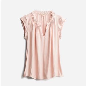 Alfrine Gathered detail pale pink blouse.